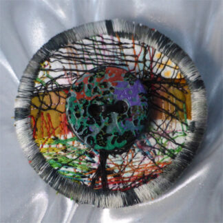textile brooch with handmade button (74)
